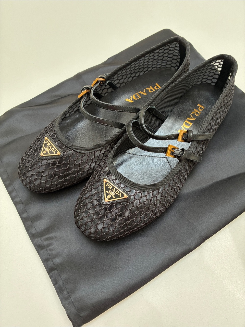 Prada mesh flats